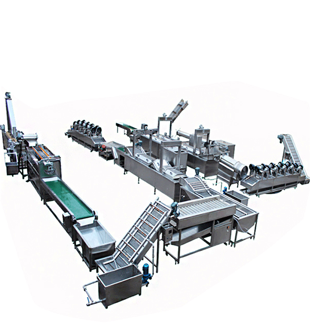 304 stainless steel Fully Automated Potato Chips Production Line Complete potato Chips French Fries making machine